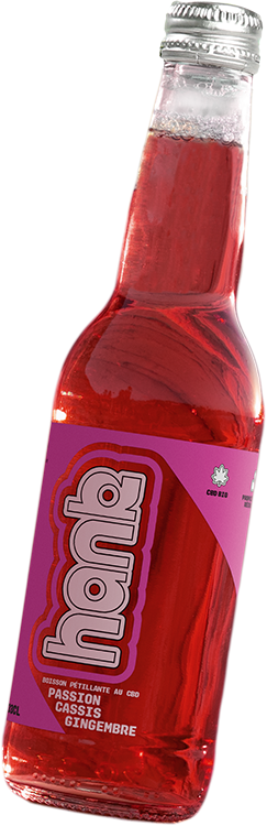 Limonade CBD bio passion cassis gingembre